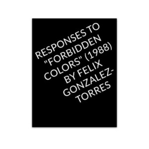 Responses to Forbidden Colors by Felix Gonzalez-Torres