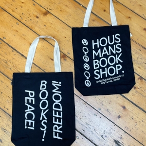 Housmans Peace! Books! Freedom! Tote Bag - Black & White