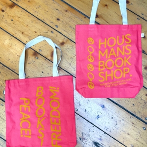 Housmans Peace! Books! Freedom! Tote Bag - Pink