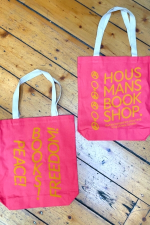 Housmans Peace! Books! Freedom! Tote Bag – Pink